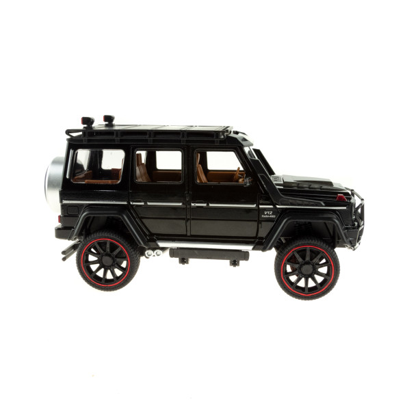 1:16 Ölçek Metal Model Suv Araba Çek Bırak Işıklı Sesli Siyah - 2