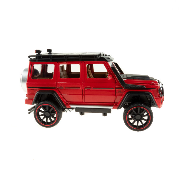 1:16 Ölçek Metal Model Suv Araba Çek Bırak Işıklı Sesli Kırmızı - 2
