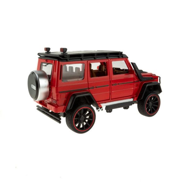 1:16 Ölçek Metal Model Suv Araba Çek Bırak Işıklı Sesli Kırmızı - 3