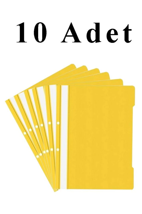 10 Adet A4 Sarı Telli Dosya 1 Paket Ekonomik Kaliteli Telli Dosya Ofis Büro Okul