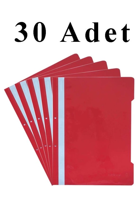 30 Adet A4 Kırmızı Telli Dosya 1 Paket Ekonomik Kaliteli Telli Dosya Ofis Büro Okul