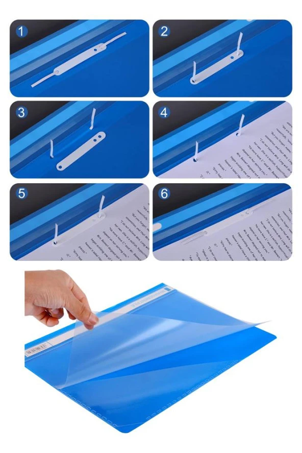 30 Adet A4 Lila Telli Dosya 1 Paket Ekonomik Kaliteli Telli Dosya Ofis Büro Okul - 2