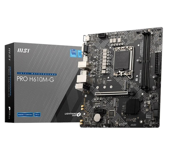 MSI Pro H610M-G D5 1700P Vga Hdmi Dp ürün görseli 1