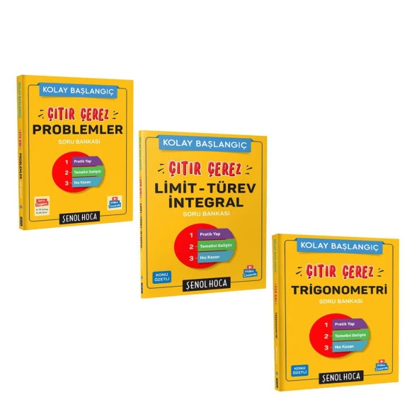 Şenol Hoca Problemler Limit Türev İntegral ve Trigonometri Seti 3 Kitap