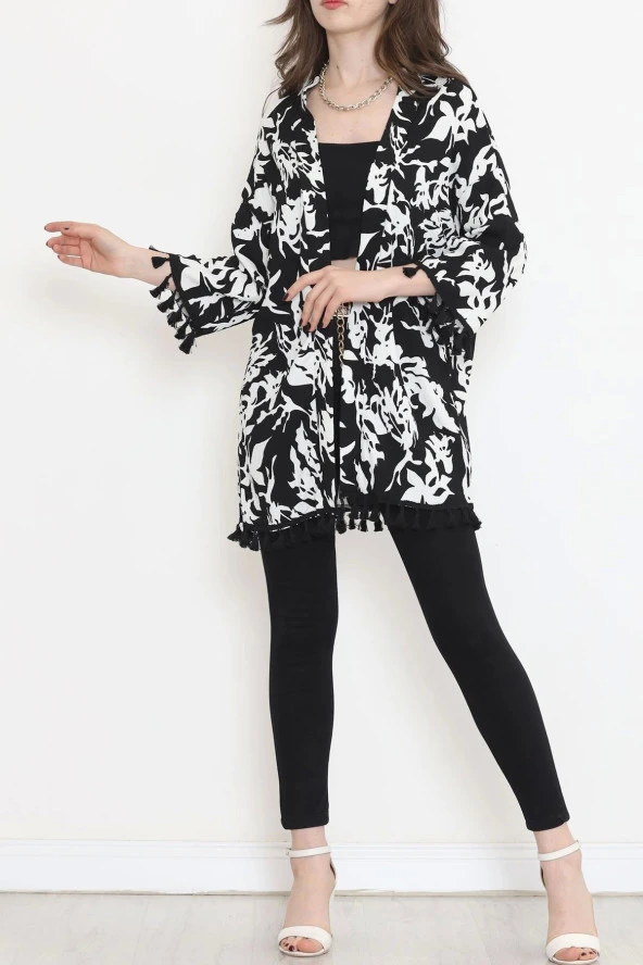 Desenli Kimono Beyazsiyah - 2492.555. - 4