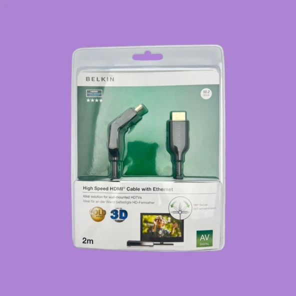 BELKIN HIGH SPEED HDMI CABLE WITH INTERNET - HDMI KABLO 2 M