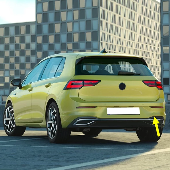 VW Golf 8 2020-2023 Arka Tampon Çeki Çekme Demiri Kapağı 5H6807441 ürün görseli