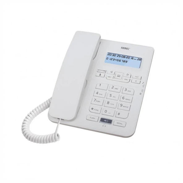 Karel TM145 Ekranlı Masaüstü Analog Telefon, Beyaz