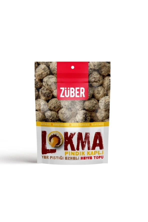 Züber Lokma Organik Meyve Topları 96gr Fındık