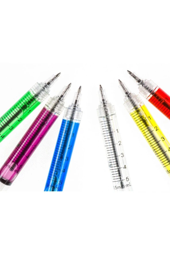 Art002 U01 Şırınga Şeklinde Tükenmez Kalem Syringe Pen Bernami Yeni