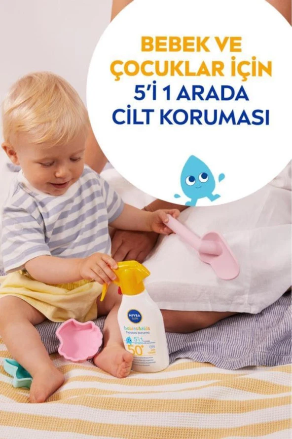 Nivea Baby Bebek ve Çocuklar İçin Güneş Spreyi 270ml, SPF50, Hassas Güneş Koruması, Ekstra Suya Dayanıklı - 7
