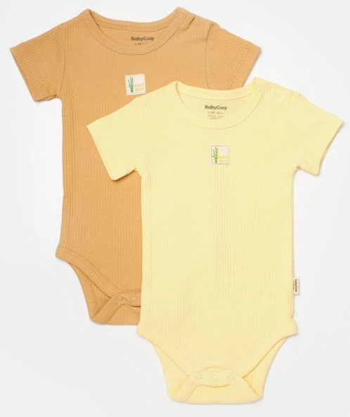 Bebek 2 Parça Kısa Kol Body, %50 Bambu - %50 Organik Pamuk, Bebek ve Yenidoğan Serisi - CSYB9016Bebek 2 Parça Kısa Kol Body, %50 Bambu - %50 Organik Pamuk, Bebek ve Yenidoğan Serisi - CSYB9016 - 2