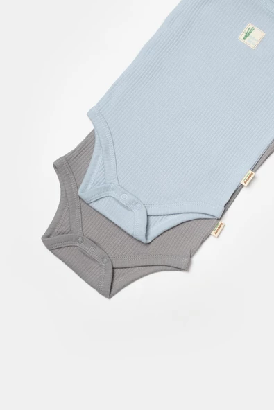 Bebek 2 Parça Kısa Kol Body, %50 Bambu - %50 Organik Pamuk, Bebek ve Yenidoğan Serisi - CSYB9017 - 8