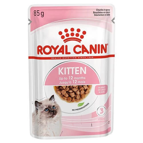 Royal Canin Pouch Kitten Gravy Yavru Kedi Konservesi 12 Adet 85 Gr