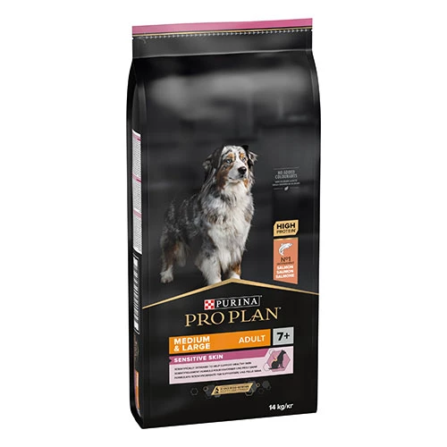 Pro Plan Medium Large Senior Sensitive Skin Somonlu ve Pirinçli Orta ve Büyük Irk Yaşlı Köpek Maması 14 Kg