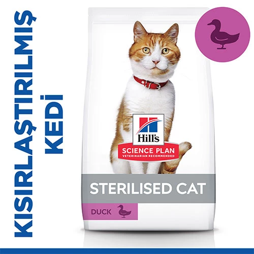 Hill’s SCIENCE PLAN Sterilised Ördekli Kısırlaştırılmış Kedi Maması 3 Kg
