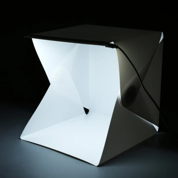 Ürün Çekim Çadırı Mini Fon Fotoğraf Stüdyosu Ledli Işık Perdesi 40 Cm