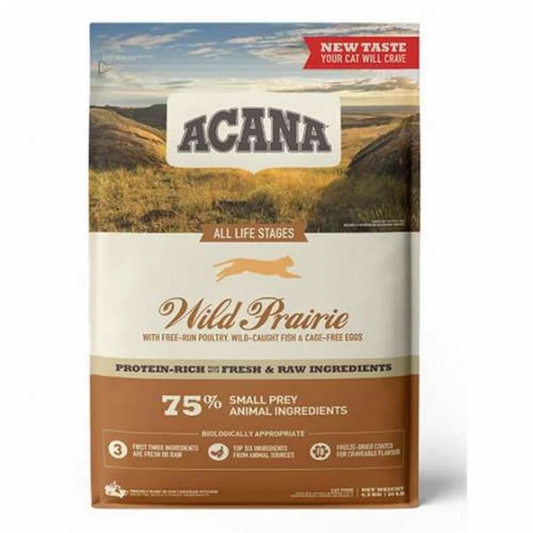 Acana Wild Prairie Tavuklu ve Balıklı Tahılsız Kedi Maması Tüm Irk ve Yaşam Evreleri 4,5 Kg