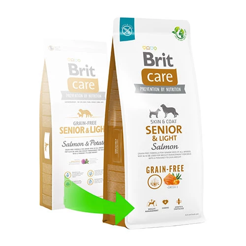 Brit Care Skin Coat Senior Light Somonlu Tahılsız Light Yaşlı Köpek Maması 3 Kg