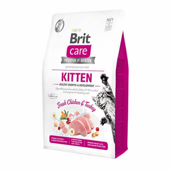 Brit Care Hypoallergenic Tavuklu ve Hindili Tahılsız Yavru Kedi Maması 7 Kg