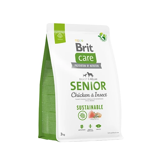 Brit Care Sustainable Senior Chicken & Insect Tavuklu ve Larva Proteinli Yaşlı Köpek Maması 3 Kg