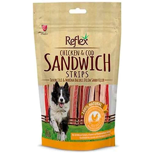 Reflex Tavuk ve Morina Balıklı Sandviç Lokma Köpek Ödülü 80 Gr