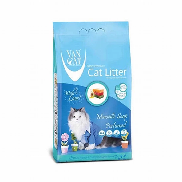 VanCat Marsilya Sabunu Kokulu İnce Taneli Kedi Kumu 10 Kg