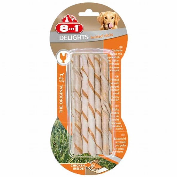 8in1 Delights Bones Ağız Bakım Burgu Çubuğu Köpek Ödülü 55 Gr