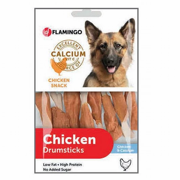 Flamingo Chicken Kalsiyumlu Et Sargılı Kemik Köpek Ödülü 85 Gr