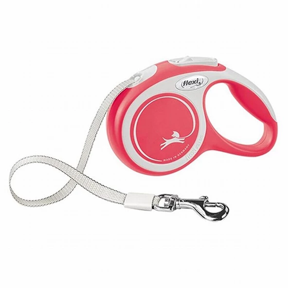 Flexi New Comfort Otomatik Şerit Köpek Gezdirme Tasması Large 5 Mt Kırmızı