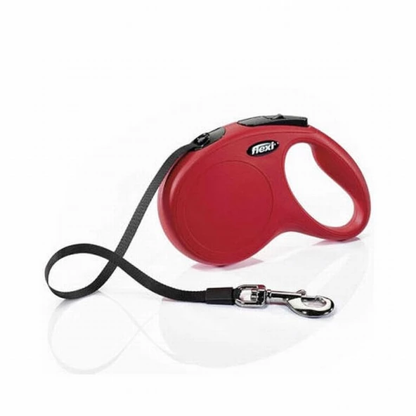 Flexi New Classic Otomatik Şerit Köpek Gezdirme Tasması Large 5 Mt Kırmızı