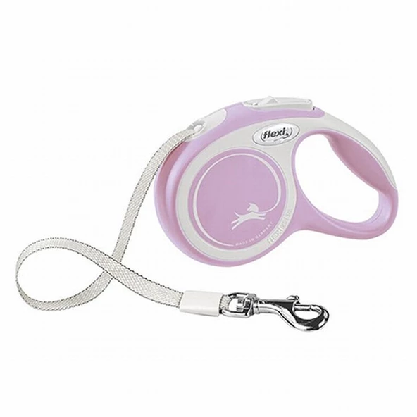 Flexi New Comfort Otomatik Şerit Köpek Gezdirme Tasması Medium 5 Mt Rose