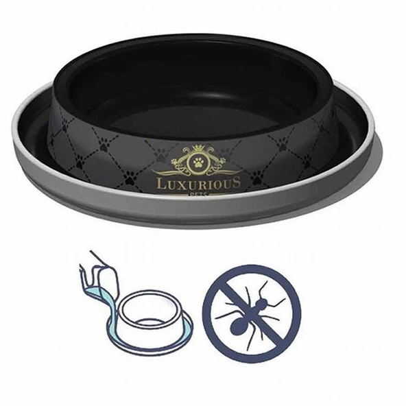 Moderna Trendy Luxurious Plastik Kedi Mama Su Kabı 210 Ml ürün görseli