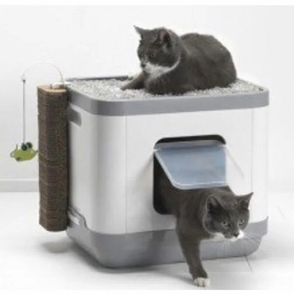 Moderna Cat Consept Kapalı Kedi Tuvaleti Gri