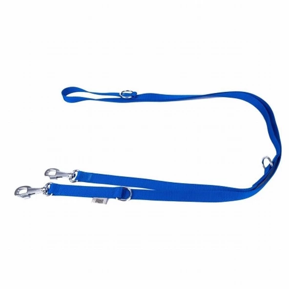 Doggie Dokuma Ayarlanabilir Eğitimci Köpek Gezdirme Tasması Royalblue 2x120-190 Cm