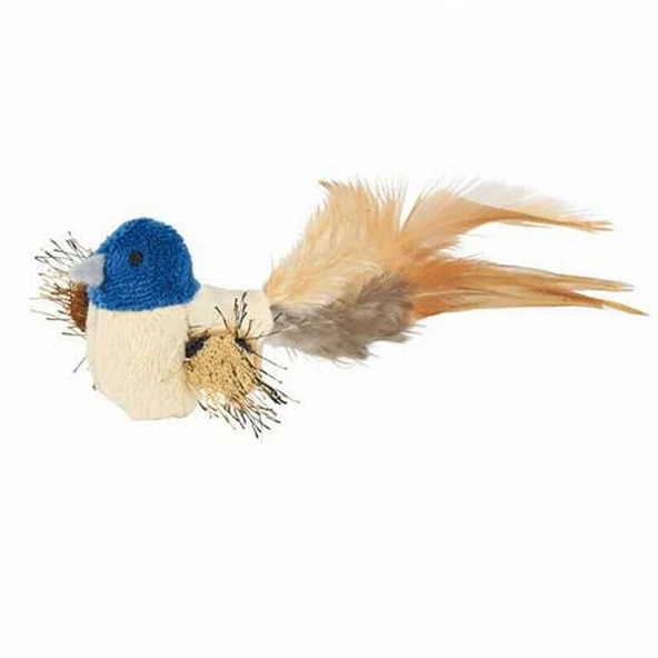 Trixie Peluş Tüylü Kuyruklu Kuş Kedi Oyuncağı 8 Cm