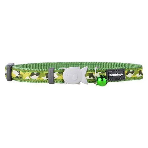 Reddingo Kamuflaj Yeşil Kedi Boyun Tasması 12 Mm