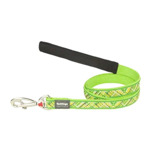 Reddingo Flanno Desenli Lime Köpek Uzatma Tasması Small 15 Mm 1,2 Mt