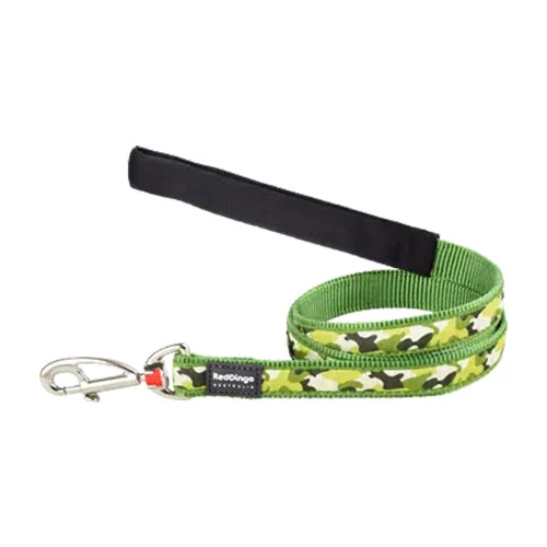 Reddingo Kamuflaj Desenli Yeşil Köpek Uzatma Tasması Small 15 Mm 1,2 Mt