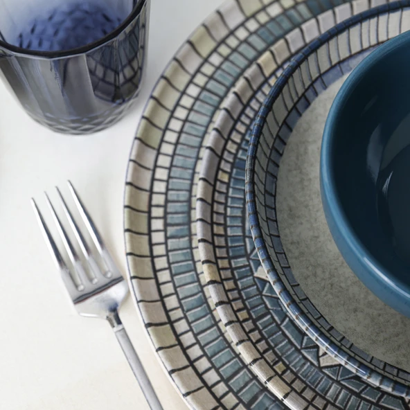 Keramika Keraart Mosaic Marvels Yemek Takımı 24 Parça 6 Kişilik 21619-20-21 - 5
