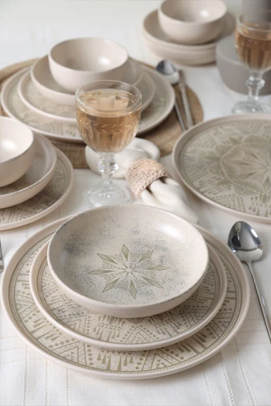 Keramika Groundlace Yemek Takımı 24 Parça 6 kişilik 21501-03 - 2