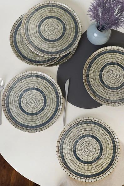Keramika Keraart Mosaic Marvels Servis Tabağı 28 Cm 6 Adet 21620
