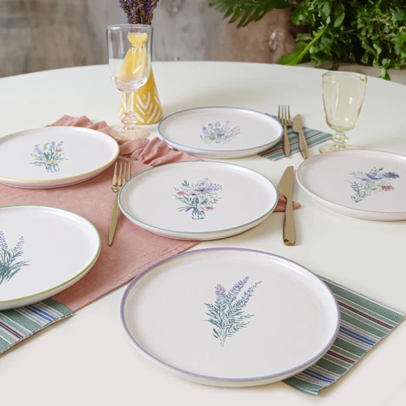 Keramika Elegant Blossoms Pasta Tabağı 22 Cm 6 Adet 21788-93 - 2