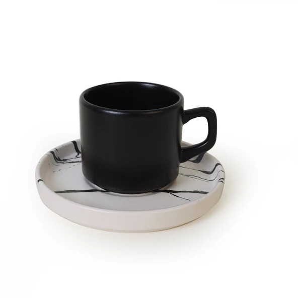 Keramika Keraart Mermer Stackable Çay Takımı 12 Parça 6 Kişilik 17951 - 3