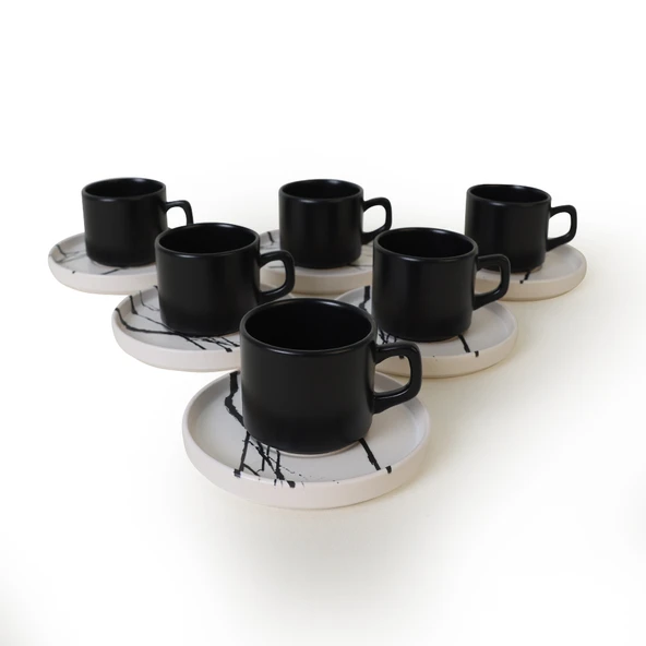 Keramika Keraart Mermer Stackable Çay Takımı 12 Parça 6 Kişilik 17951 - 2
