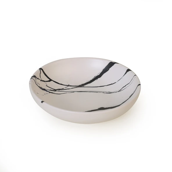 Keramika Keraart Mermer Halka Sosluk / Çerezlik 13 Cm 6 Adet 17950-51 - 3