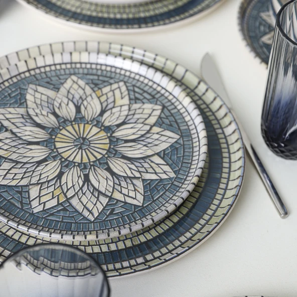 Keramika Keraart Mosaic Marvels Yemek Takımı 24 Parça 6 Kişilik 21619-20-21 - 6