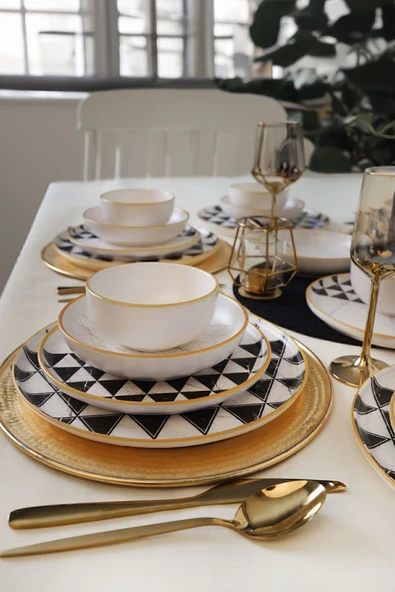 Keramika Keraart Trigon Yemek Takımı 24 Parça 6 Kişilik 18765-67 - Resim 5