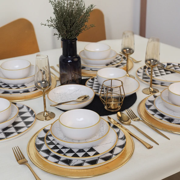 Keramika Keraart Trigon Yemek Takımı 24 Parça 6 Kişilik 18765-67 - 7