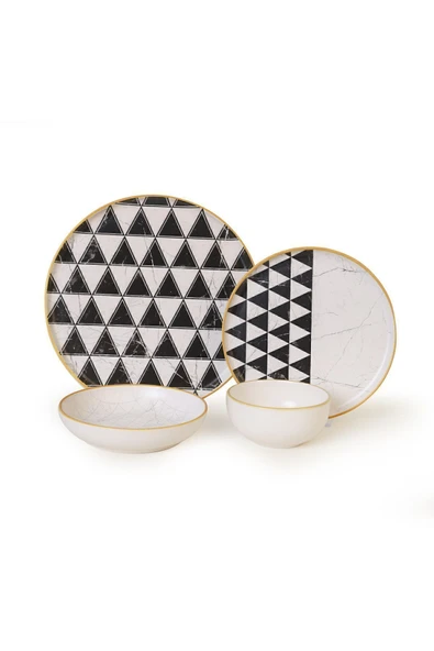 Keramika Keraart Trigon Yemek Takımı 24 Parça 6 Kişilik 18765-67 - Resim 8